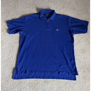 Ralph Lauren Polo Sport Mens Zip Polo Shirt Blue XL